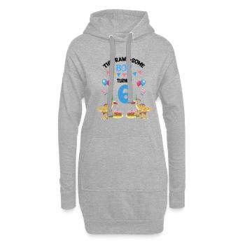 Parasaurolophus Enfants pour l’anniversaire des dinosaures - Sweat-shirt à capuche long Femme - gris chiné - Devant
