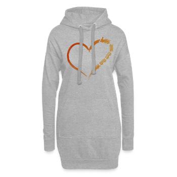 Steam Train Driver Trainspotting - Hoodie-Kleid - Grau meliert - Vorne