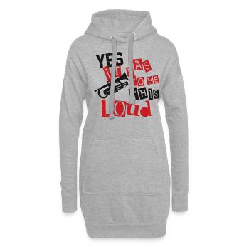 Trumpet Player Vintage Yes It Has - Hoodie-Kleid - Grau meliert - Vorne