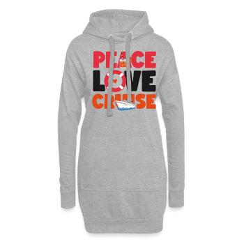 Bateau de croisière Vacances Fille Paix - Sweat-shirt à capuche long Femme - gris chiné - Devant