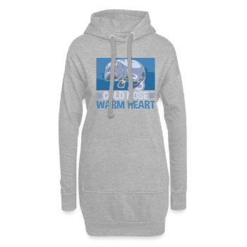 Cold Nose Warm Heart Manatee mollige Seekuh - Hoodie-Kleid - Grau meliert - Vorne