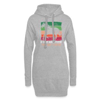 Design équestre et équestre pour les amoureux des chevaux - Sweat-shirt à capuche long Femme - gris chiné - Devant