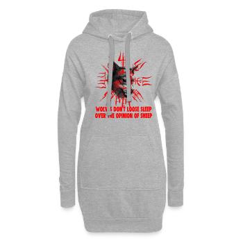Vegvisir Odin avec Hugin et Munin - Vikings - Sweat-shirt à capuche long Femme - gris chiné - Devant