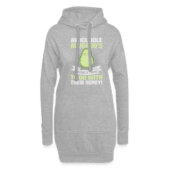 Avocado Design für Vegetarier und Veganer - Hoodie-Kleid - Grau meliert - Vorne