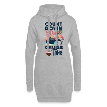 Cruise Ship Vacation Count Down Is - Hoodie-Kleid - Grau meliert - Vorne