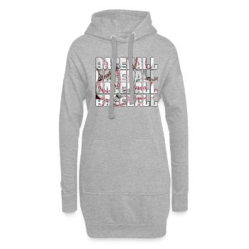 baseball - Hoodie-Kleid - Grau meliert - Vorne