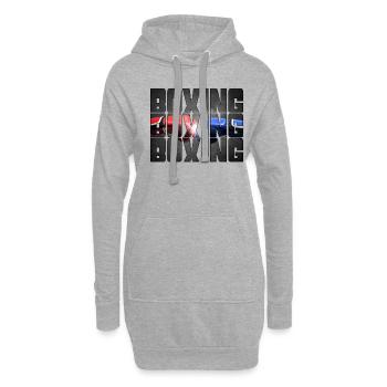 Boxe - Sweat-shirt à capuche long Femme - gris chiné - Devant