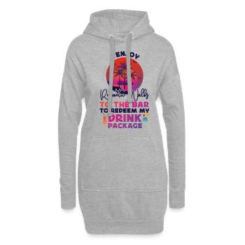 Vacances en bateau de croisière que j’apprécie - Sweat-shirt à capuche long Femme - gris chiné - Devant