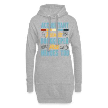 Accountant Bookkeeper Accounting - Hoodie-Kleid - Grau meliert - Vorne