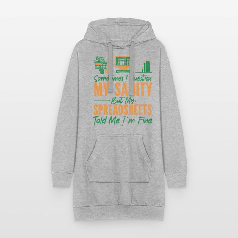 Comptable Comptable Comptable Sweat-shirt à capuche long Femme