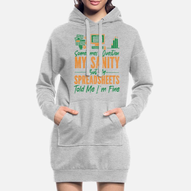 Comptable Comptable Comptable Sweat-shirt à capuche long Femme
