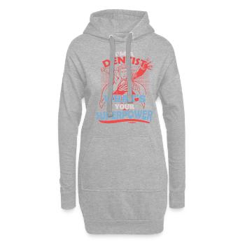 Je suis dentiste Quel est votre superpouvoir - Sweat-shirt à capuche long Femme - gris chiné - Devant