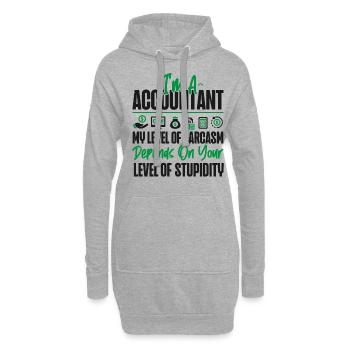Accountant Bookkeeper Accounting - Hoodie-Kleid - Grau meliert - Vorne