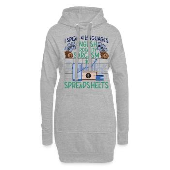 Comptable Comptable Comptable - Sweat-shirt à capuche long Femme - gris chiné - Devant