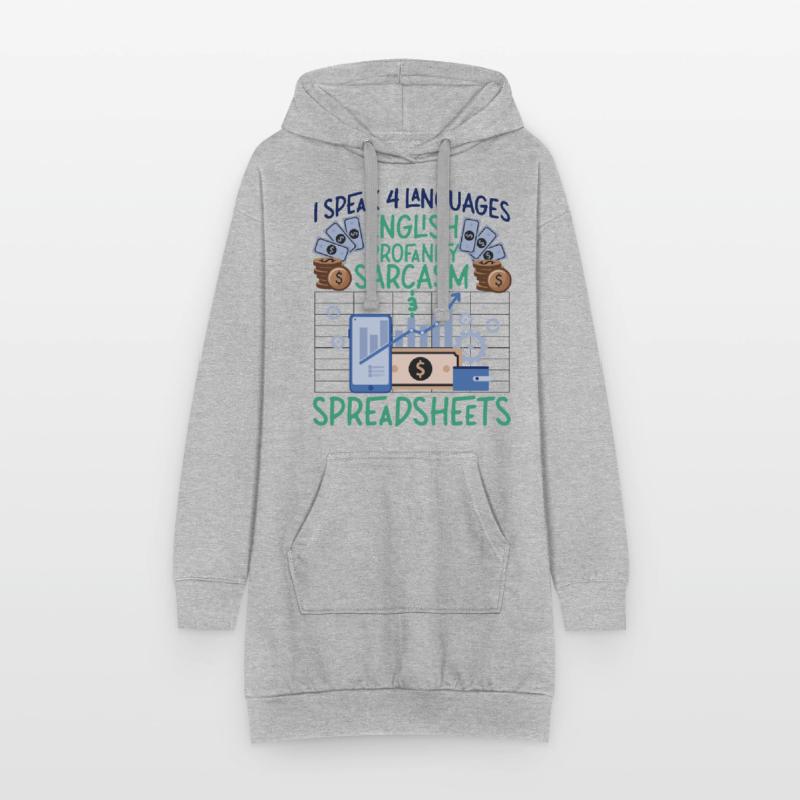 Comptable Comptable Comptable Sweat-shirt à capuche long Femme