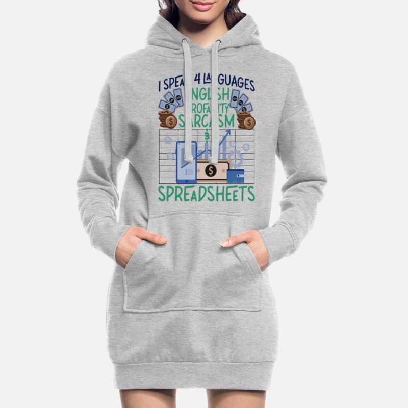 Comptable Comptable Comptable Sweat-shirt à capuche long Femme