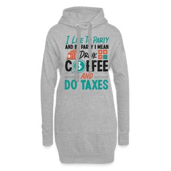 Comptable Comptable Comptable - Sweat-shirt à capuche long Femme - gris chiné - Devant