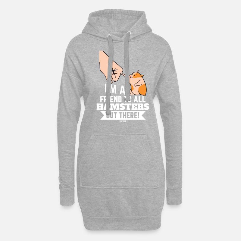 Hamster - Hoodie-Kleid - Grau meliert