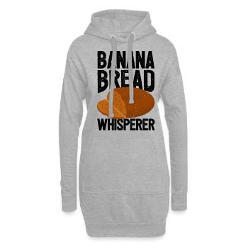 Lustiger Brotbacken-Bäcker - Hoodie-Kleid - Grau meliert - Vorne