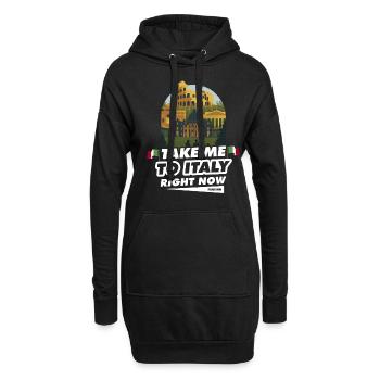 Italie - Sweat-shirt à capuche long Femme - noir - Devant
