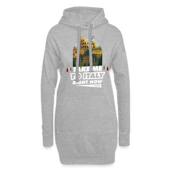 Italy - Hoodie Dress - heather grey - Front