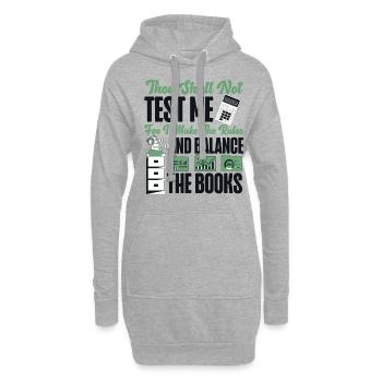 Accountant Bookkeeper Accounting - Hoodie-Kleid - Grau meliert - Vorne