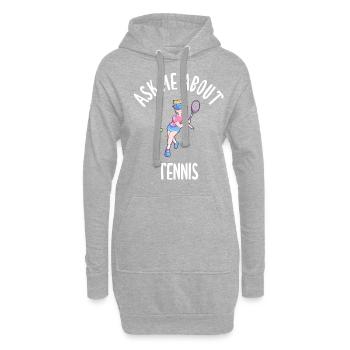 Ask Me About Tennis - Hoodie-Kleid - Grau meliert - Vorne