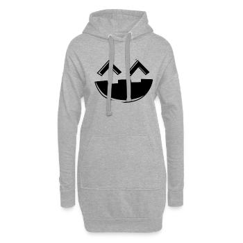 Happy Pumpkin Head Pumpkin Face Halloween - Hoodie-Kleid - Grau meliert - Vorne