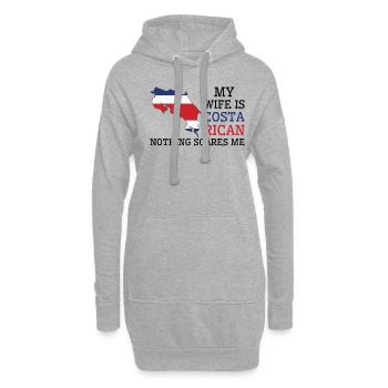 Nichts macht mir Angst Costa Ricanische Frau - Hoodie-Kleid - Grau meliert - Vorne
