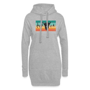 Battement de cœur Buffle - Sweat-shirt à capuche long Femme - gris chiné - Devant