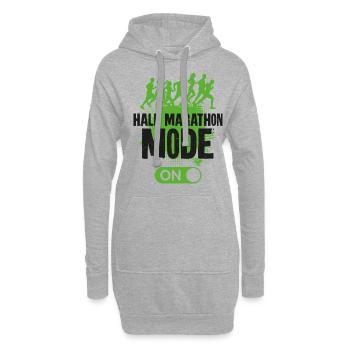 Running Runner Half Marathon - Hoodie-Kleid - Grau meliert - Vorne