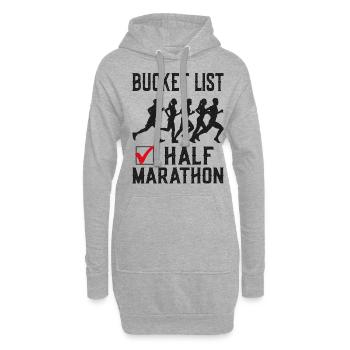 Running Runner Half Marathon - Hoodie-Kleid - Grau meliert - Vorne