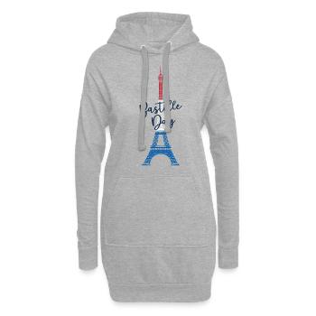 Tag des Eiffelturm Paris Souvenir Liebe Frankreich - Hoodie-Kleid - Grau meliert - Vorne