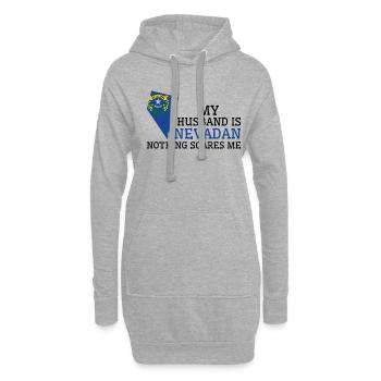 Rien ne me fait peur Nevadan Mari Nevada - Sweat-shirt à capuche long Femme - gris chiné - Devant