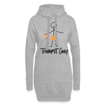 Trumpet Player Minimalistic - Hoodie-Kleid - Grau meliert - Vorne