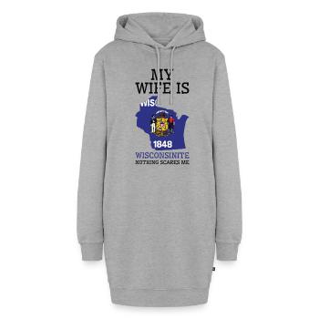 Nichts macht mir Angst Wisconsinite Wife Wisconsin - Hoodie-Kleid - Grau meliert - Vorne