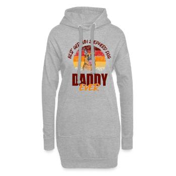 Deutscher Schäferhund - Hoodie-Kleid - Grau meliert - Vorne