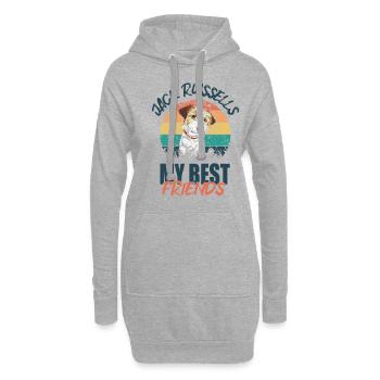 Jack Russell - Sweat-shirt à capuche long Femme - gris chiné - Devant