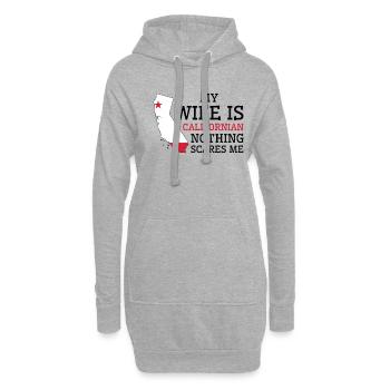 Nichts macht mir Angst Kalifornische Ehefrau - Hoodie-Kleid - Grau meliert - Vorne