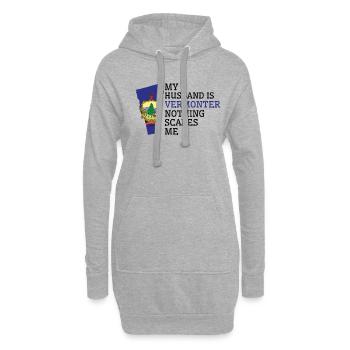 Rien ne me fait peur Vermont mari Vermont - Sweat-shirt à capuche long Femme - gris chiné - Devant