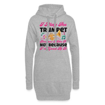 Trumpet Player I Play The Trumpet - Hoodie-Kleid - Grau meliert - Vorne