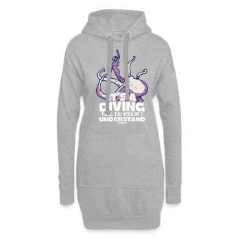 It's A Diving Thing You Wouldn't Understand - Hoodie-Kleid - Grau meliert - Vorne