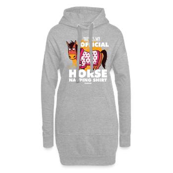 This Is My Official Horse Napping Shirt - Hoodie-Kleid - Grau meliert - Vorne