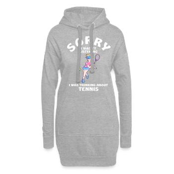 Sorry I Wasnt Listening Tennis - Hoodie-Kleid - Grau meliert - Vorne