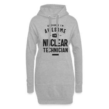 Großartig, ich bin ein Nukleartechniker - Hoodie-Kleid - Grau meliert - Vorne