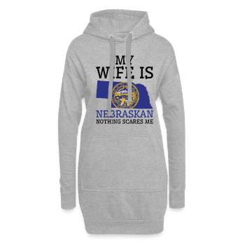 Nichts macht mir Angst Nebraska Ehefrau Nebraska - Hoodie-Kleid - Grau meliert - Vorne