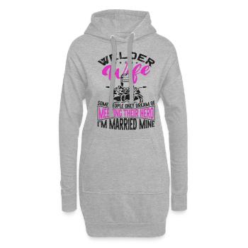Welder Welding Marriage Wedding - Hoodie-Kleid - Grau meliert - Vorne