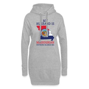 Nichts macht mir Angst Missourian Husband Missouri - Hoodie-Kleid - Grau meliert - Vorne