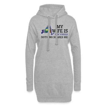 Nichts macht mir Angst New Yorker Ehefrau New York - Hoodie-Kleid - Grau meliert - Vorne