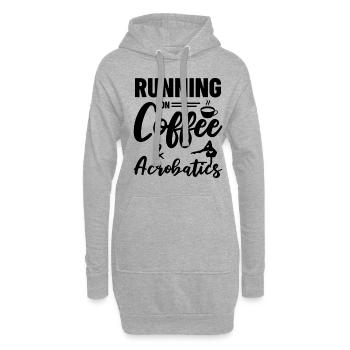 Running On Coffe And Acrobatics Gymnastics Gymnast - Hoodie-Kleid - Grau meliert - Vorne
